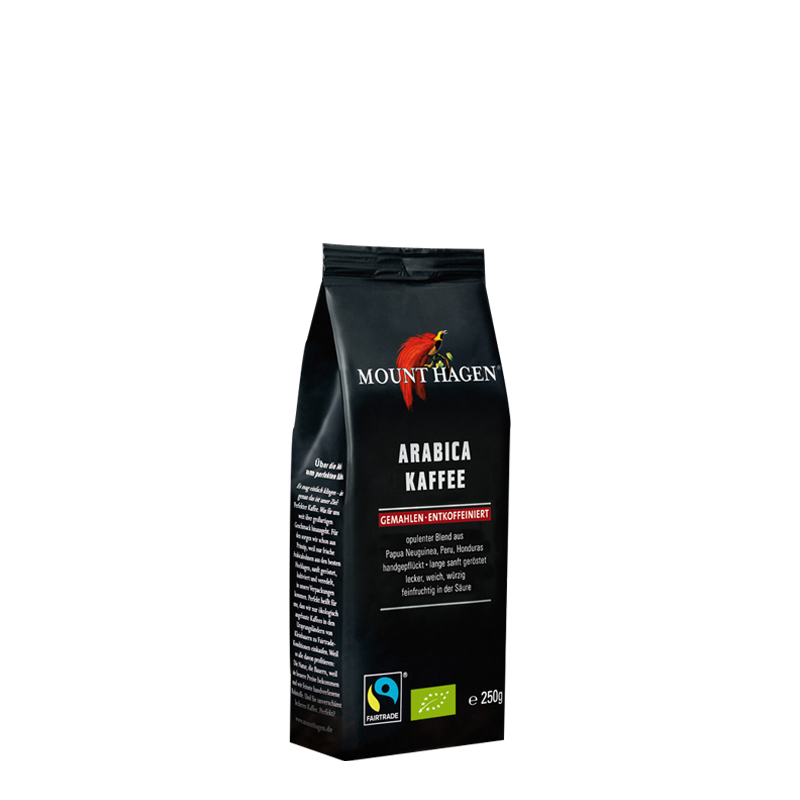 Decaffeinated organic filter coffee