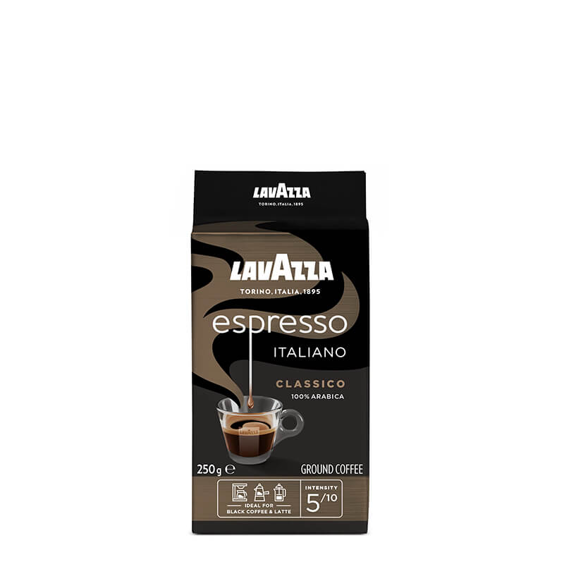 Lavazza, Espresso Italiano Classico, Café Molido Natural, 10 x 250