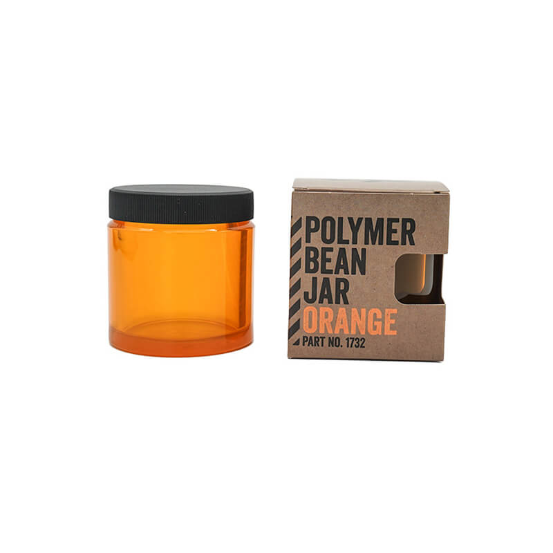 Polymer bean container orange