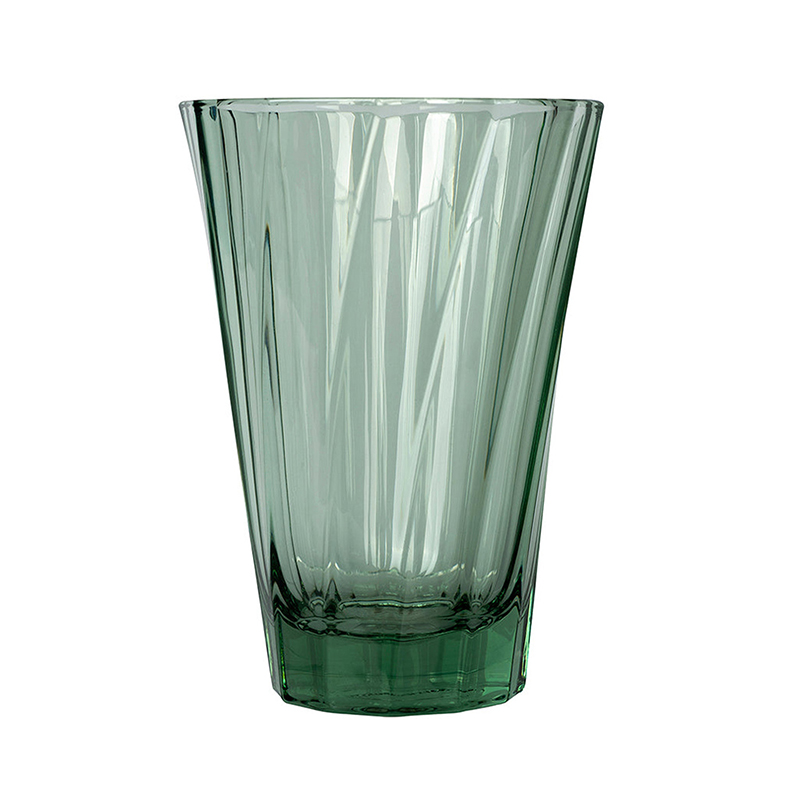 Twisted Latte Glass Green 360 ml