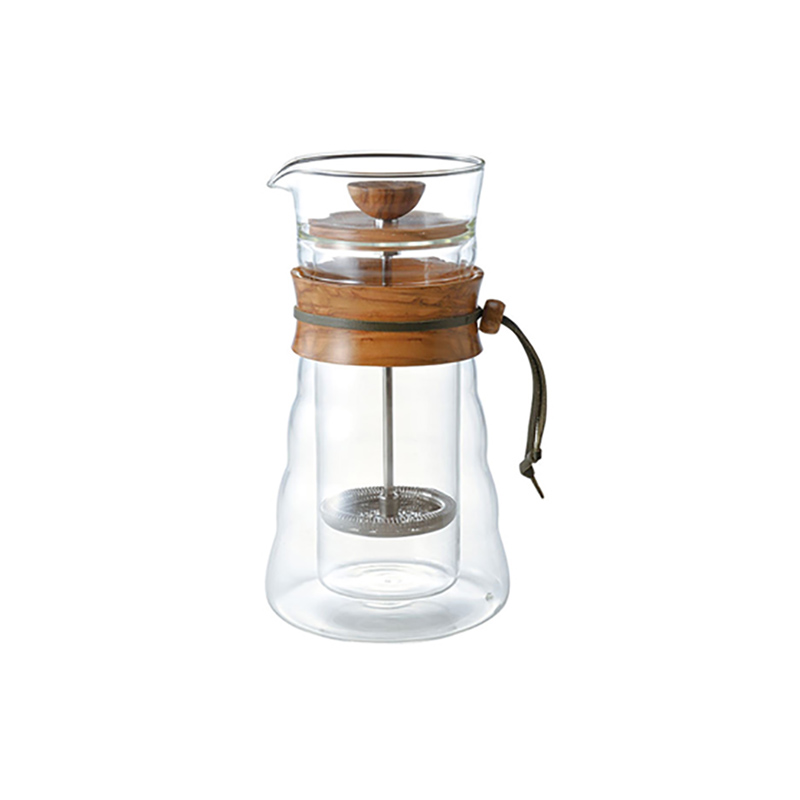 Double Wall Coffee Press Olive Wood