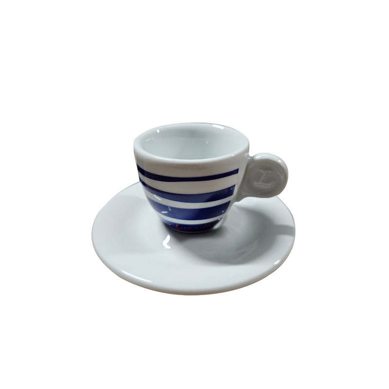 Espresso cup with saucer Blue white