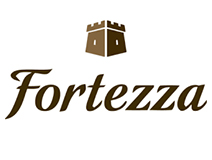 Braunes Fortezza Espresso Logo mit Burg